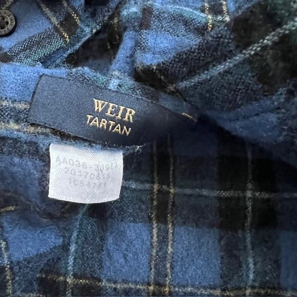 Pendleton Fireside 100% Wool Shirt Mens M Blue Tartan Plaid Button Down - Picture 8 of 9
